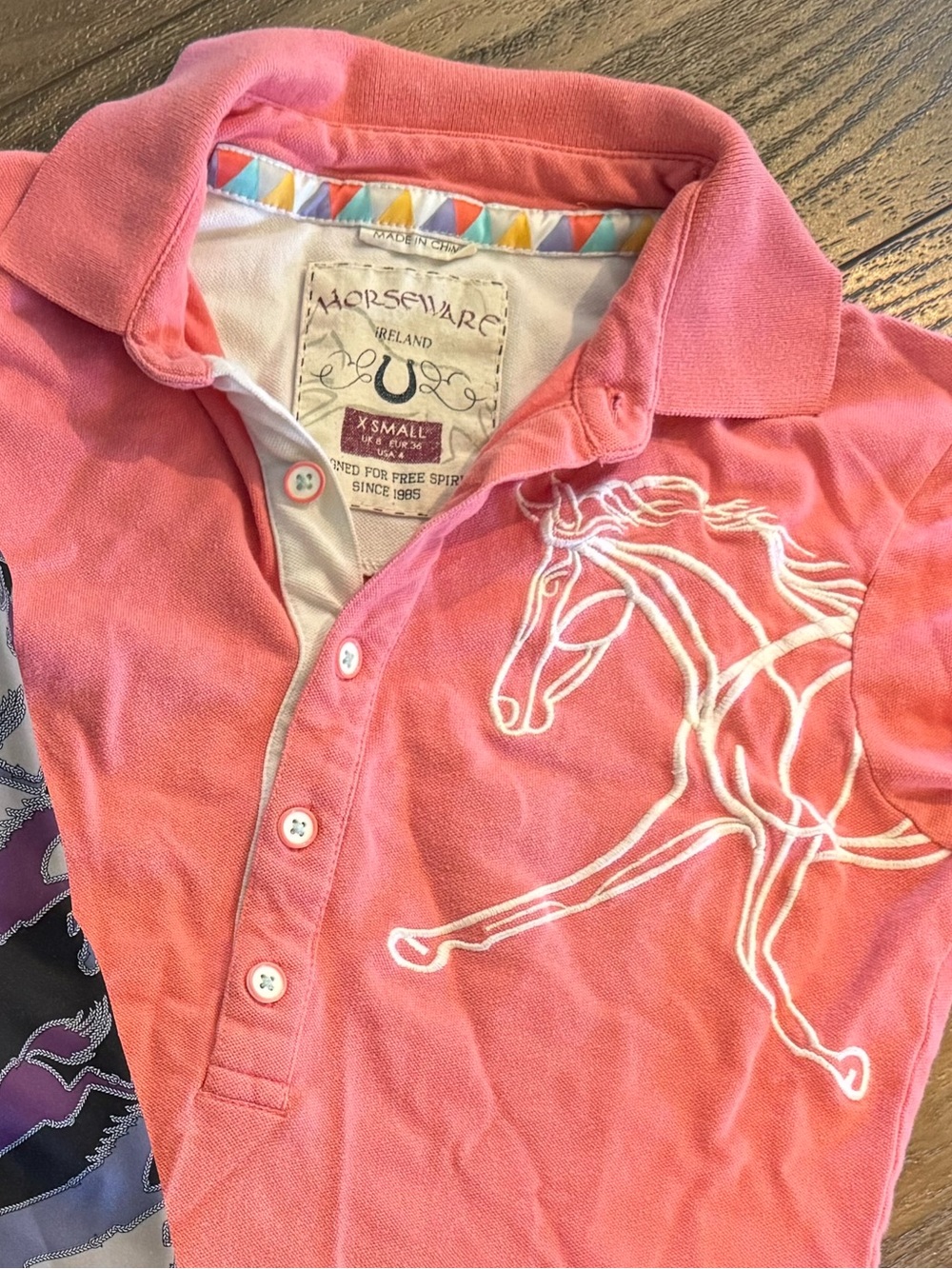 Horseware pink horse polo size XS